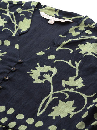 Black geometric print full sleeve shirt