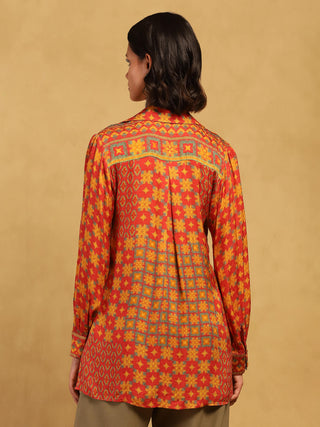 Red phulkari shirt