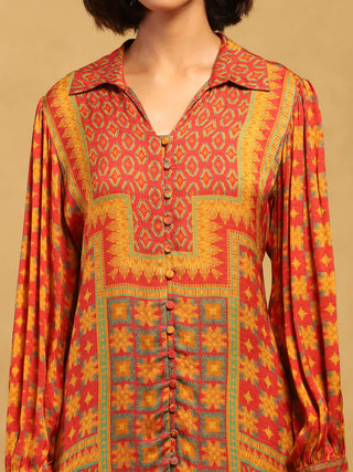 Red phulkari shirt