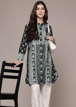 Black floral full sleeve shirt