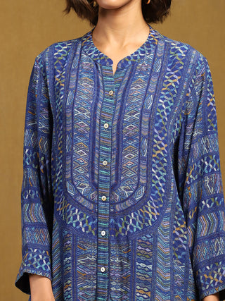 Blue peru tunic shirt