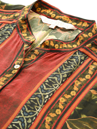 Black floral full sleeve shirt