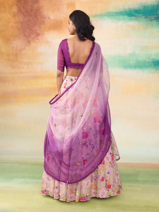 Rangeen purple lehenga set