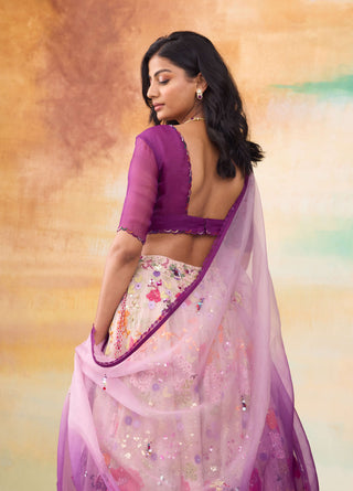 Rangeen purple lehenga set