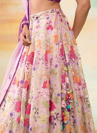 Rangeen purple lehenga set