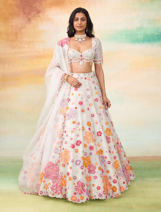 Fiona silk organza lehenga set