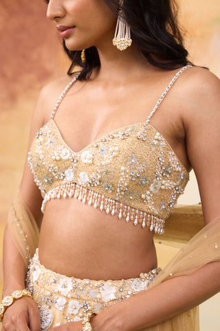 Bella golden haze lehenga set