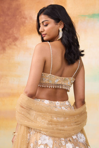 Bella golden haze lehenga set