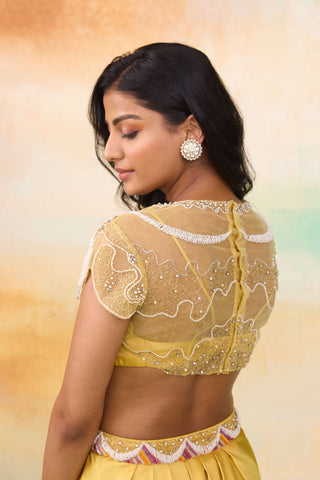 Rupenzal sunrise yellow dhoti and top