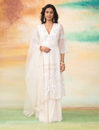 Anastasia ivory organza kurta set