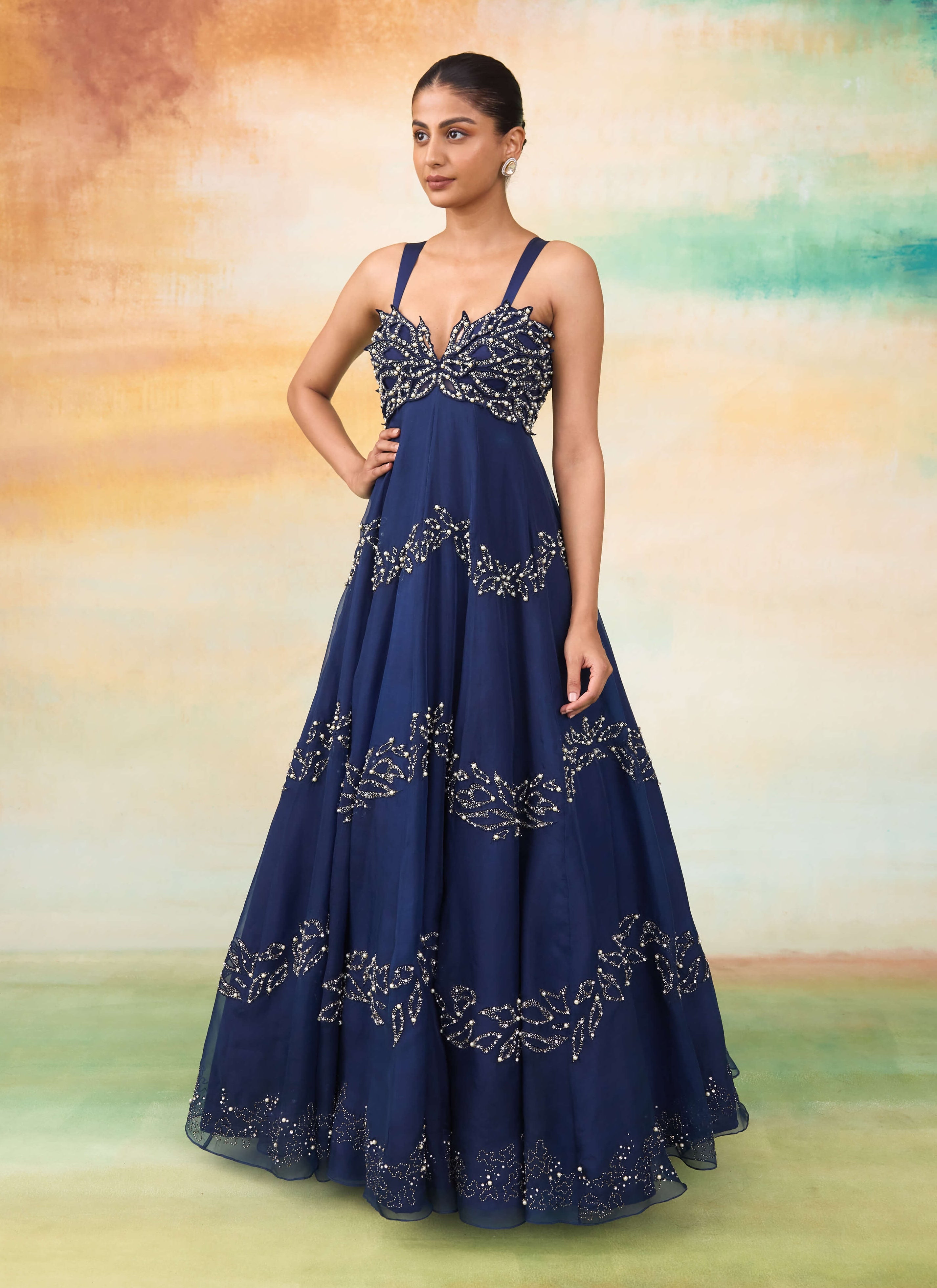 Elsa midnight blue dress M