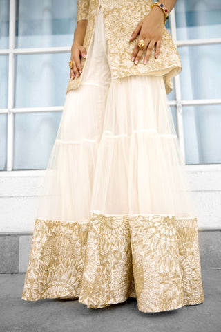 Sun ray kurta and sharara set