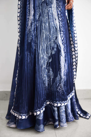 Swirl lehenga lehenga and corset set