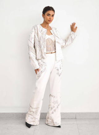 Aurora ivory jacket and pant set