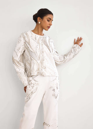 Aurora ivory jacket and pant set