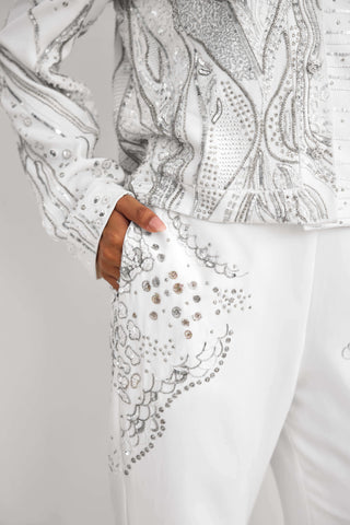 Aurora ivory jacket and pant set