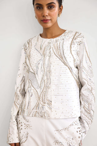 Aurora ivory jacket and pant set