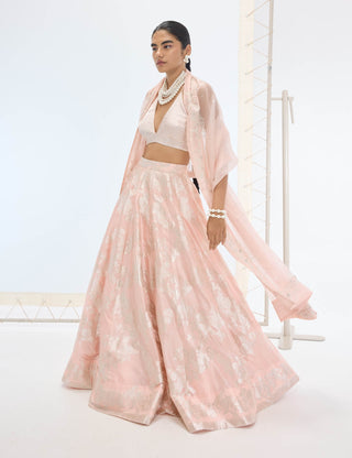 Peach mia lehenga set
