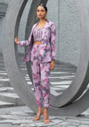 Chhavvi Aggarwal-Lavender Printed Jacket And Pant Set-INDIASPOPUP.COM