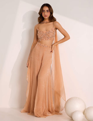 Rumi rose gold palazzo set