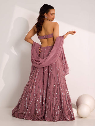 Ilaria mauve lehenga set