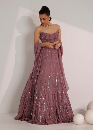 Ilaria mauve lehenga set