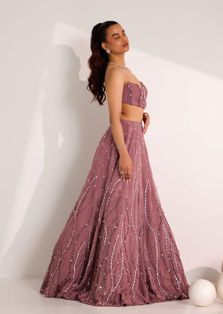 Ilaria mauve lehenga set