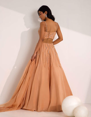 Diora rose gold lehenga set