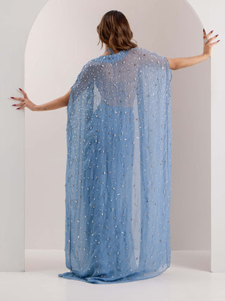 Ivelle blue cape and palazzo set