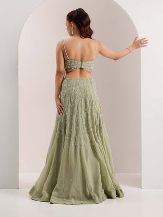 Kaena mint green lehenga set