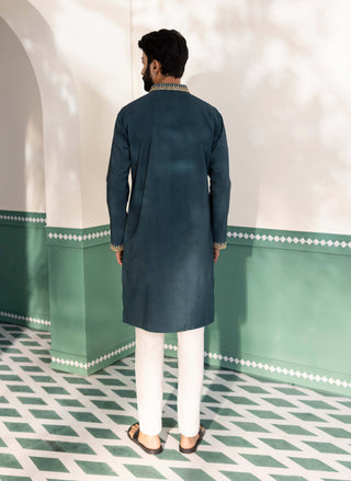 Shreyansh Designs-Green Mushq Kurta And Pants-INDIASPOPUP.COM