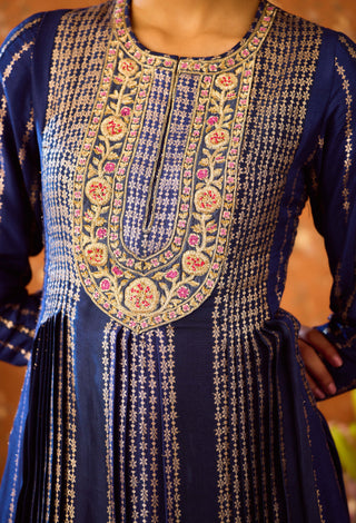 Spectrum Blue Kurta Set by Shyam Narayan Prasad available on Indiaspopup.com