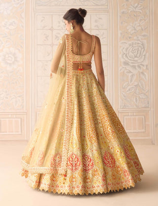 Acacia yellow gota embroidered lehenga set