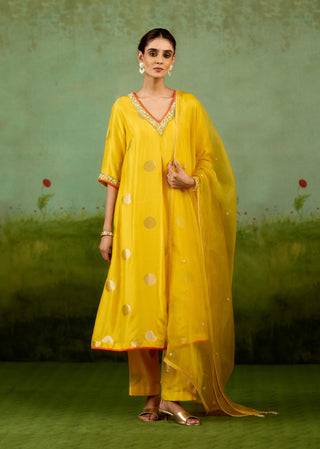 Vibrant yellow kurta set