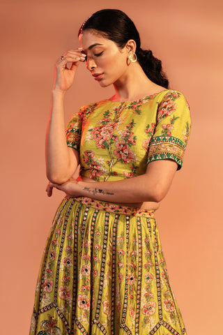 Yellow Tamaya Embroidered Lehenga Set by Soup By Sougat Paul available on Indiaspopup.com