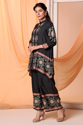 Black Eraya Embellished Tunic And Pants by Soup By Sougat Paul available on Indiaspopup.com