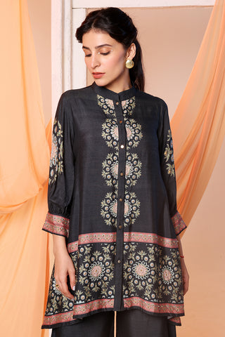 Black Eraya Embellished Tunic And Pants by Soup By Sougat Paul available on Indiaspopup.com