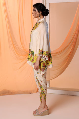 Beige Aarani Embellished Dhoti And Tunic by Soup By Sougat Paul available on Indiaspopup.com