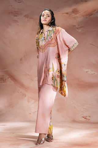 Dusky Pink Zeya tunic with pants