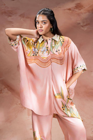 Dusky Pink Zeya tunic with pants