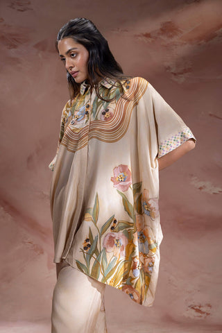 Beige Zeya tunic with pants