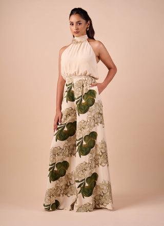 Light hue crepe jumpsuit