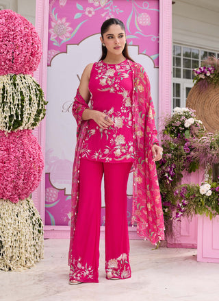 Sanam hot pink kurta pant set