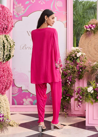 Ruhi hot pink kurta salwar set