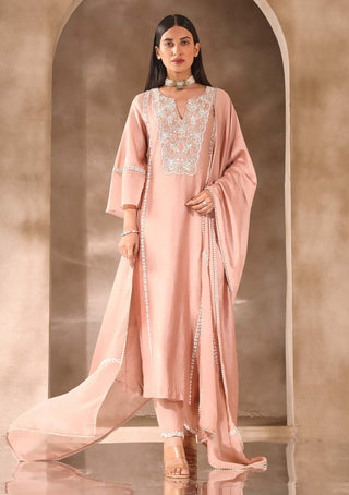 Seema Thukral-Dusty Pink Embellished Kurta Set-INDIASPOPUP.COM