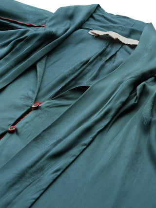 Teal solid full sleeve top