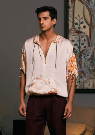 Moth Bamberg Satin Printed Jumper by Siddartha Tytler Men, available on Indiaspopup.com