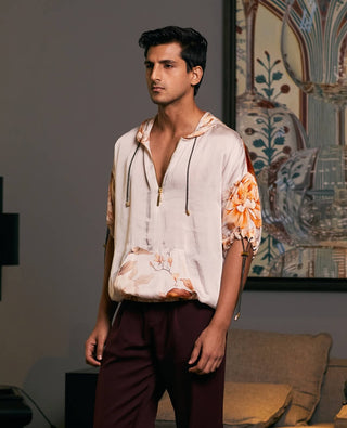 Moth Bamberg Satin Printed Jumper by Siddartha Tytler Men, available on Indiaspopup.com