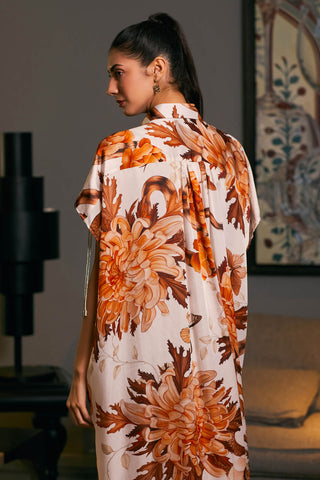 Snake Printed Oversized Kaftan Shirt by Siddartha Tytler, available on Indiaspopup.com