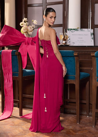 Avika berry pink concept sari